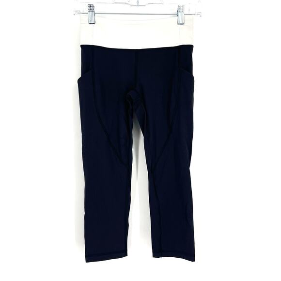 Lululemon Quick Feet Crop 19" Legging Black and White Size 4 - Picture 10 of 10